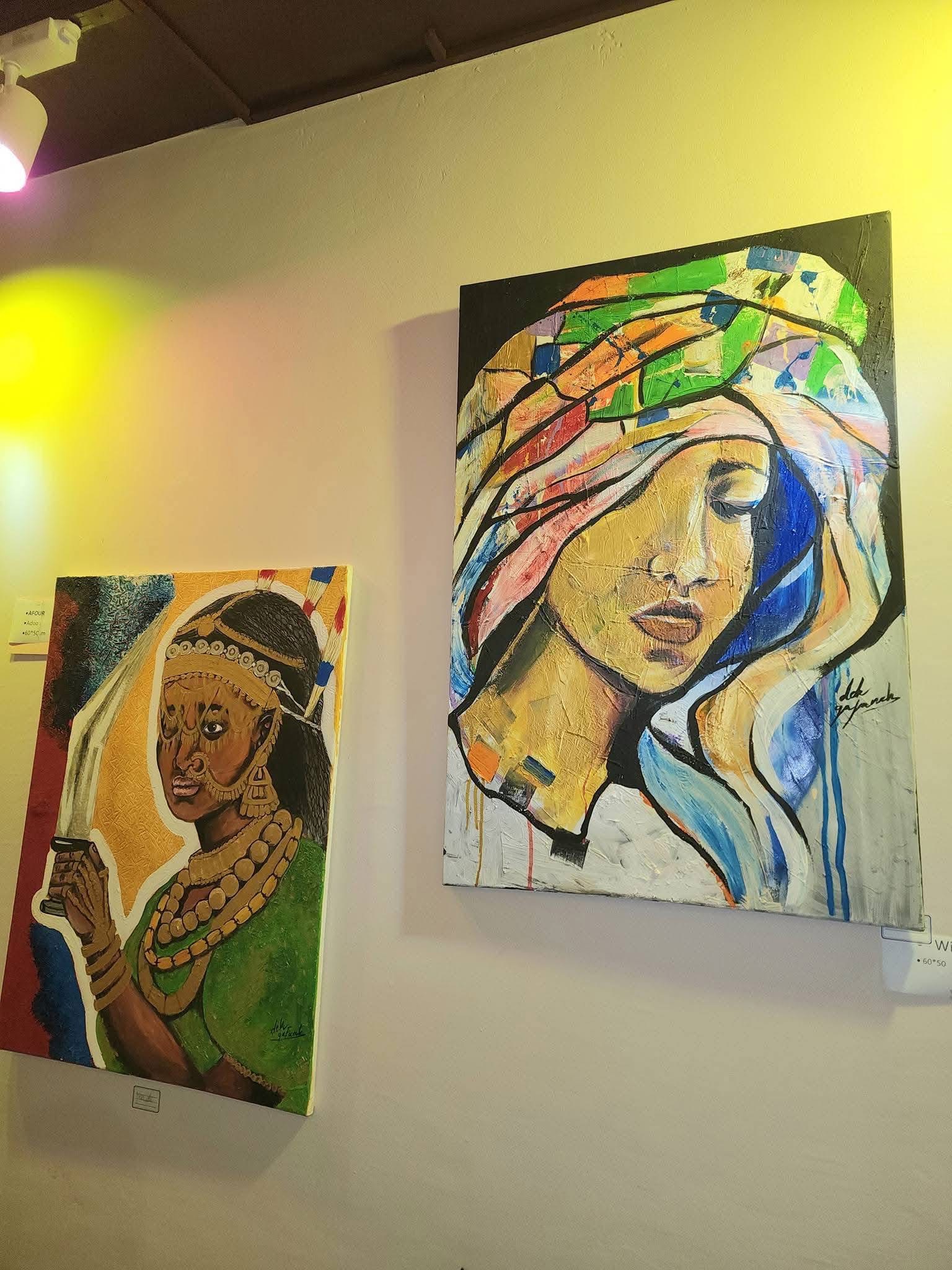 Portraits de femmes djiboutiennes — toiles de Dek Ahmed Moussa