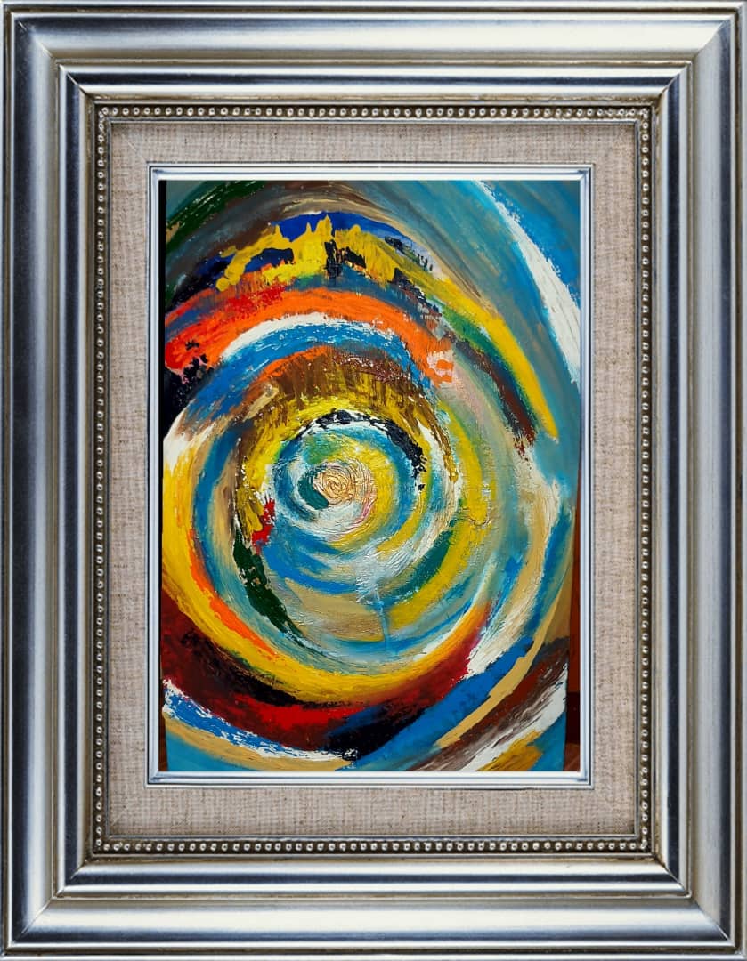 Composition spiralée abstraite aux couleurs vives — Dek Ahmed Moussa